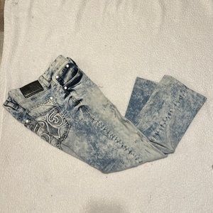 Men’s Affliction light wash distressed jeans very good condition